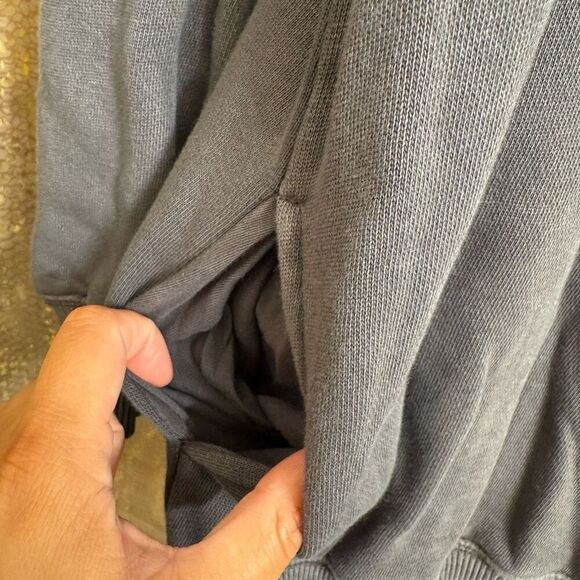 Aerie Charcoal Gray Oversized Mock Neck Sweater Pockets Small - Picture 6 of 6